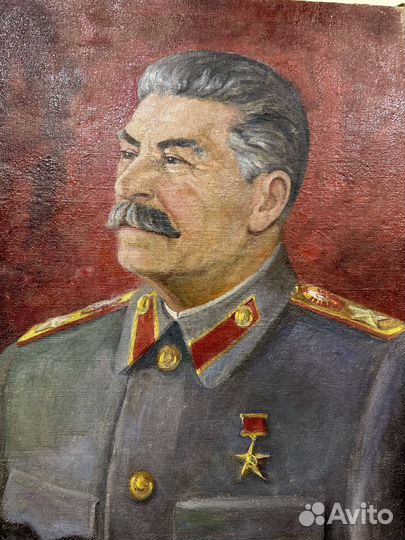 Портрет Сталина холст масло 77х55
