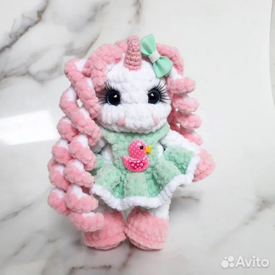 Единорожка Вязаные игрушки ручной работы