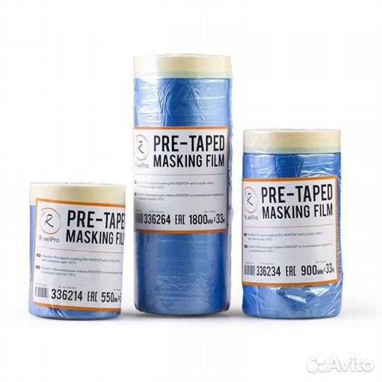 RoxelPro пленка укрывная с малярной лентой 110 со