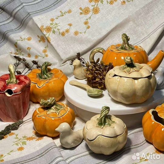 Тыква декоративная, посуда,утварь, керамика ручной