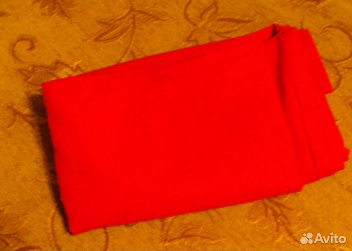 Отрез ткани красный новый хлопок СССР 3м х 90см