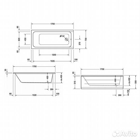 Duravit D-Code Ванна 700100000000000