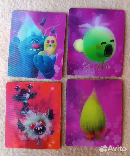 Карточки Тролли из Пятерочки