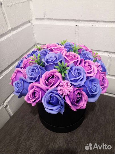 Букет роз из мыла