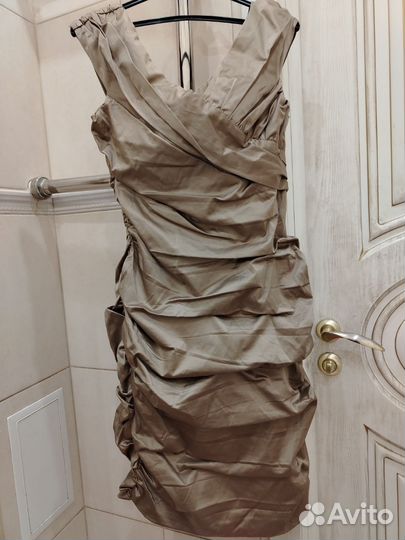 Платье Rinascimento linea Kitana темнобеж хлопок L