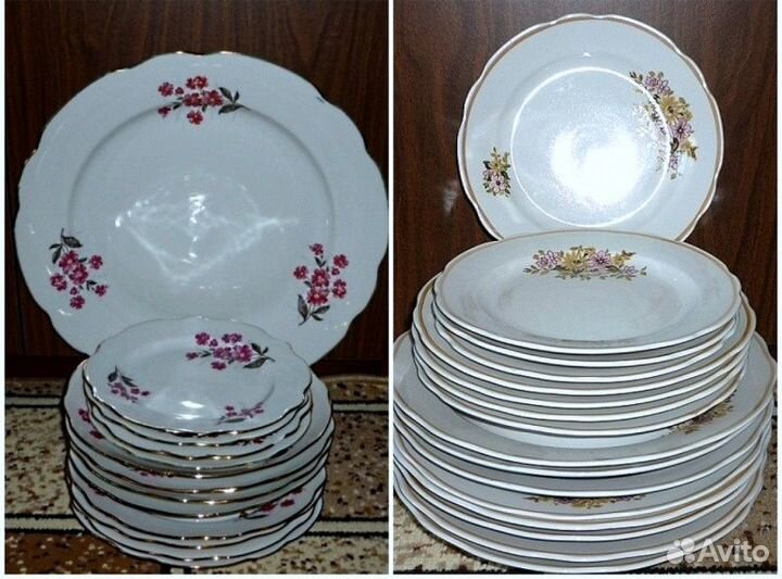 Тарелки от сервизов. Дулево СССР (все по 100)
