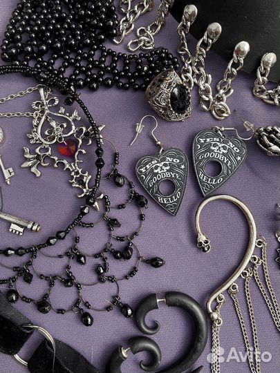 Готическая неформальная бижутерия y2k