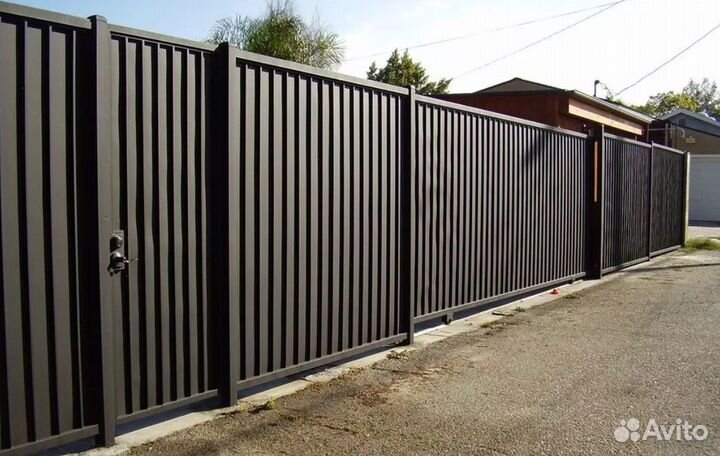 Забор из профлиста для дома под ключ