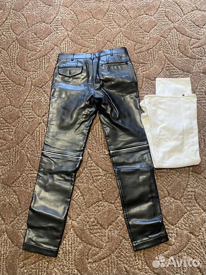 Comme des garcons брюки кожаные
