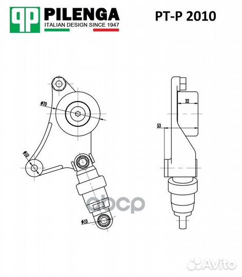 Натяжитель ремня приводного toyota avensis/camr