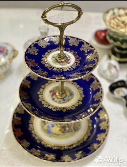 Ваза этажерка для фруктов Богемия