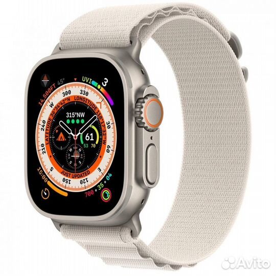 Apple Watch Ultra 49mm Starlight Alpine Loop, S