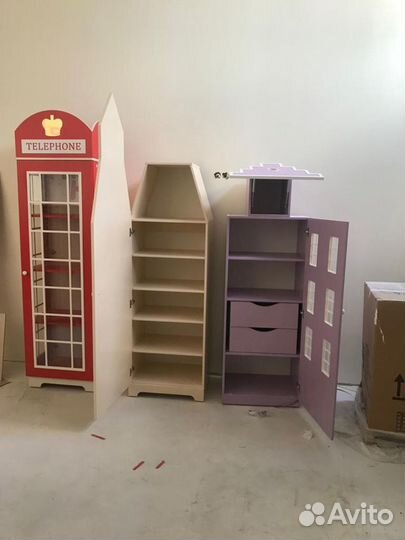 Шкафы домики в детскую. Стенка из шкафов Ш-14