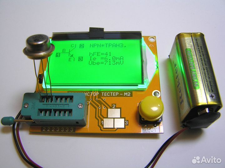 Транзистор Тестер М2, русский, на atmega328P