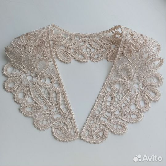Воротник кружевной на коклюшках льняной