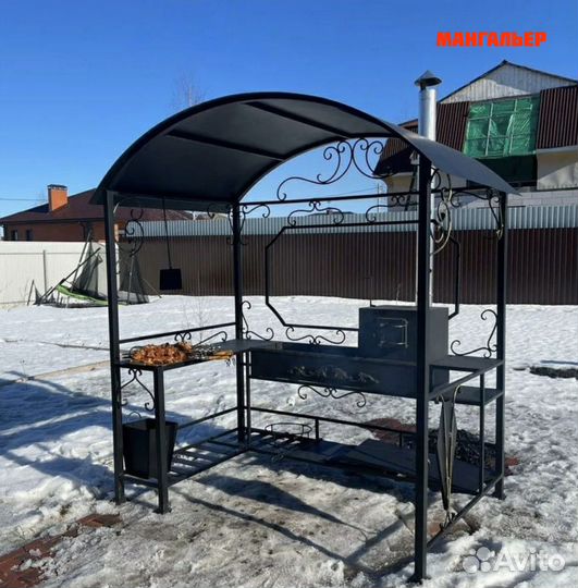 Мангал с крышей