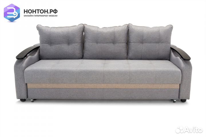 Диван еврокнижка Венеция серый