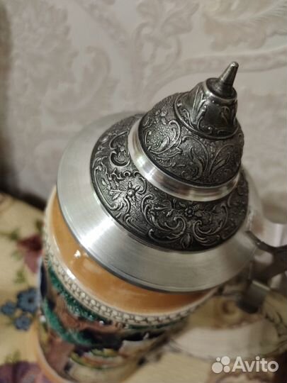 Пивная кружка с крышкой коллекционная Германия