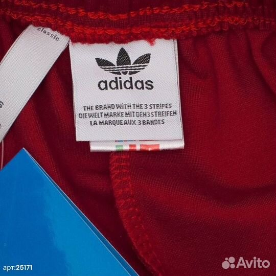 Спортивные штаны adidas красные штанины на кнопках 48(M)