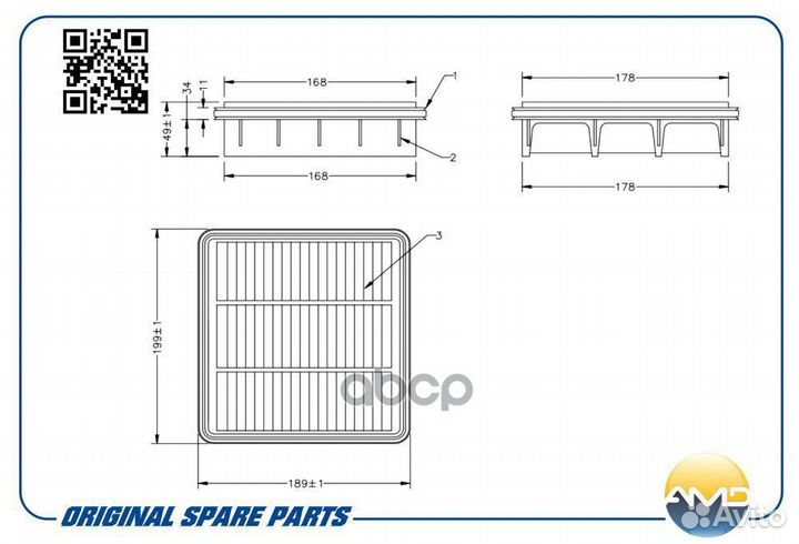 Фильтр воздушный AMD.FA27 AMD