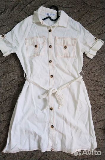 Платье рубашка, сафари хлопок 46-48 новое zara