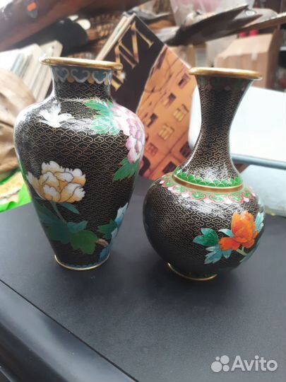 Ваза китай клуазоне