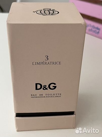 Туалетная вода D&G 3 limperatrice