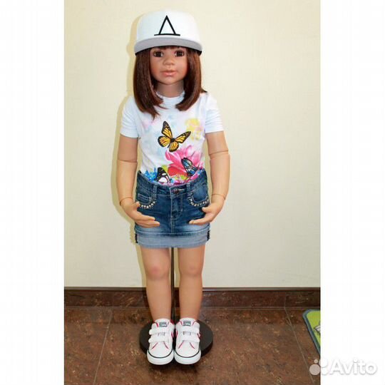 Silvian Heach Юбка джинсовая с отворотом украшенна