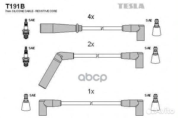 Провода высоковольтные компл. T191B tesla