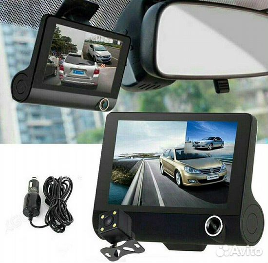 Видеорегистратор с 3 камерами