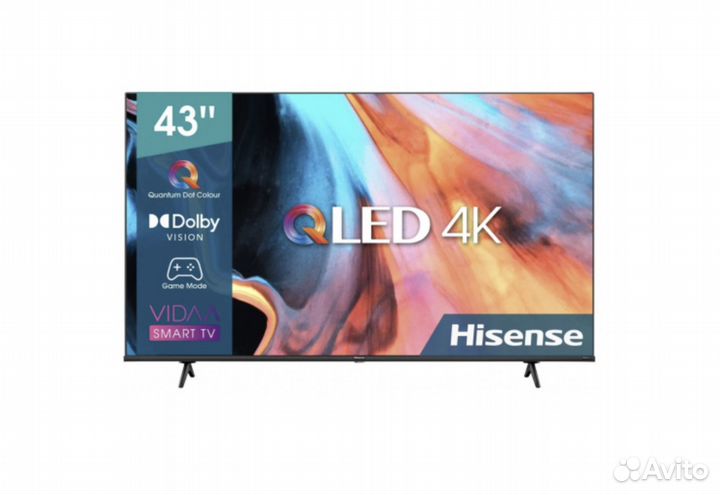Телевизор Hisense 43E7HQ,Qled,4К,smart TV, Новый