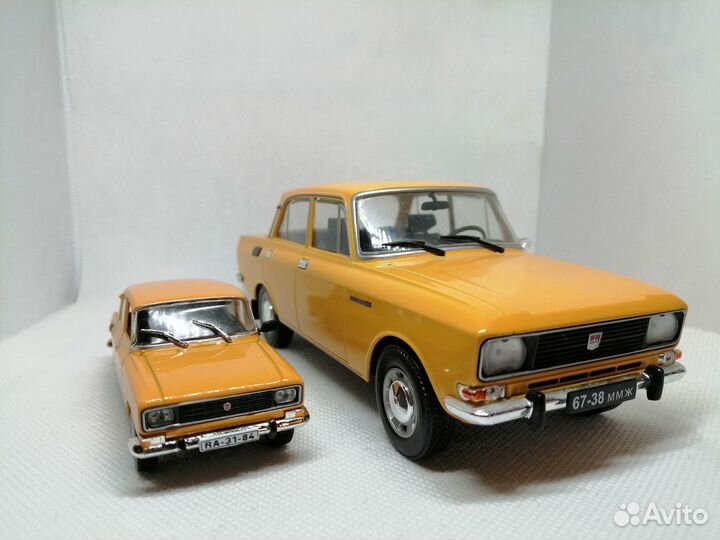 Модель Москвич-2140 в масштабе 1:24и 1:43 Вместе