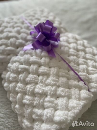 Плед детский вязаный ручная работа