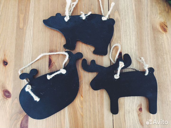 Меловые доски в виде животных