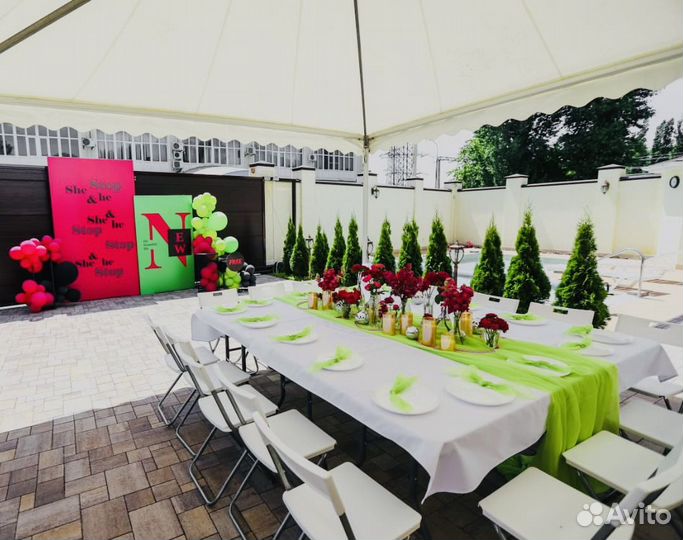 Аренда мебели текстиля посуды декора