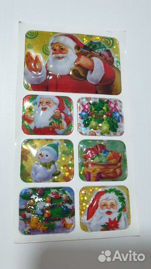 3 д наклейки Новый год