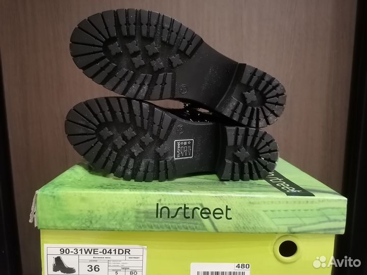 Новые черные полусапожки ботильоны 36-36,5 р