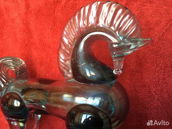 Лошадка. Цветное купоросное стекло. СССР