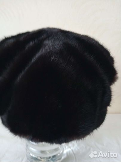Шапка норковая женская черная