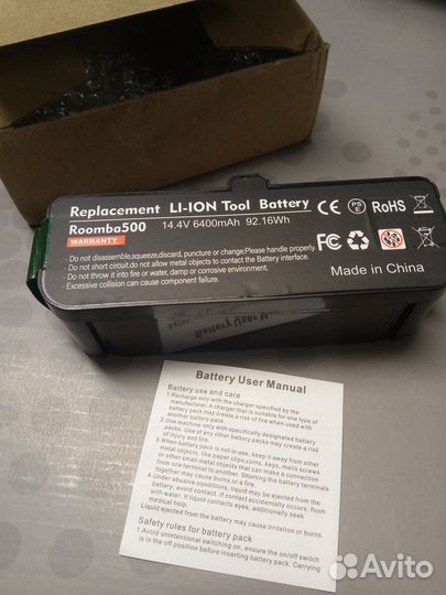 IRobot Roomba новый литиевый аккумулятор