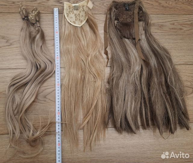 Волосы на заколках, для наращивания, косички