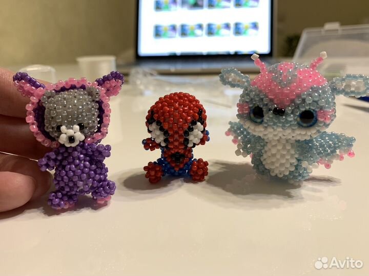 Амигуруми мишка в капюшоне