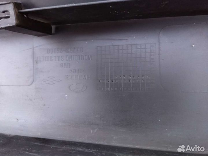 Пластиковые пороги на hyundai i35