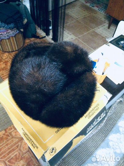 Норковая шапка мужская новая 58