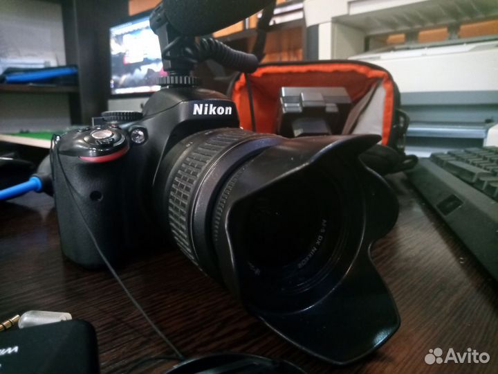 Фотоаппарат Nikon D5100+xtuga UHF микрофон
