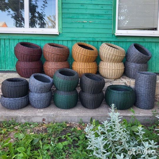 Кашпо из ротанга