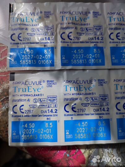 Линзы 1day acuvue TruEye 16 линз/8пар
