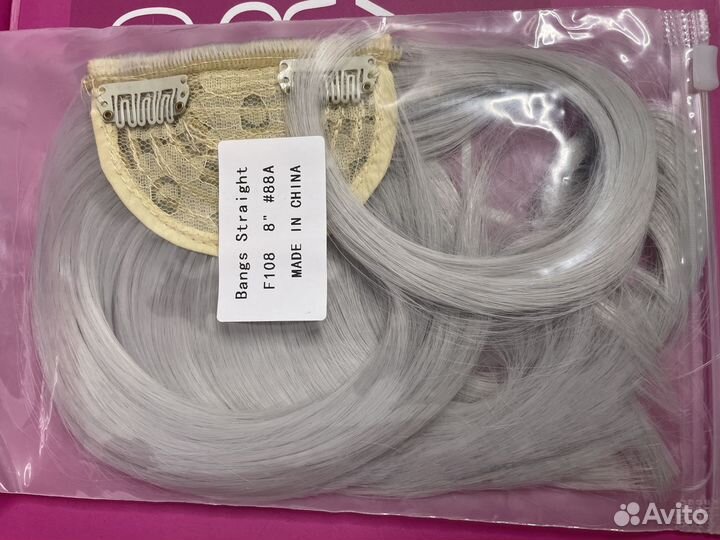 Парик хвост на заколке аксессуары для волос ушки