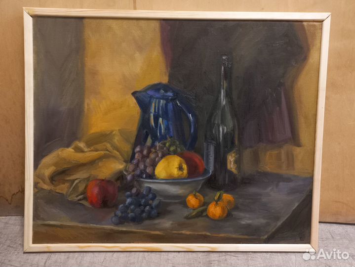 Учебный натюрморт маслом на холсте
