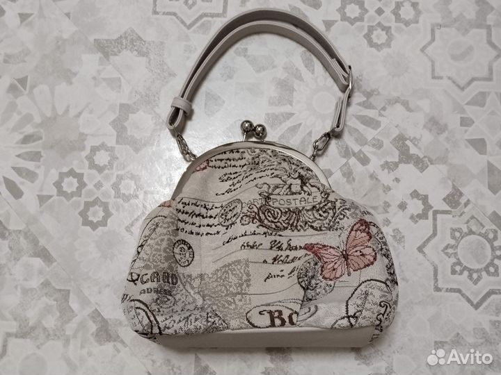 Сумка гобеленовая с фермуаром